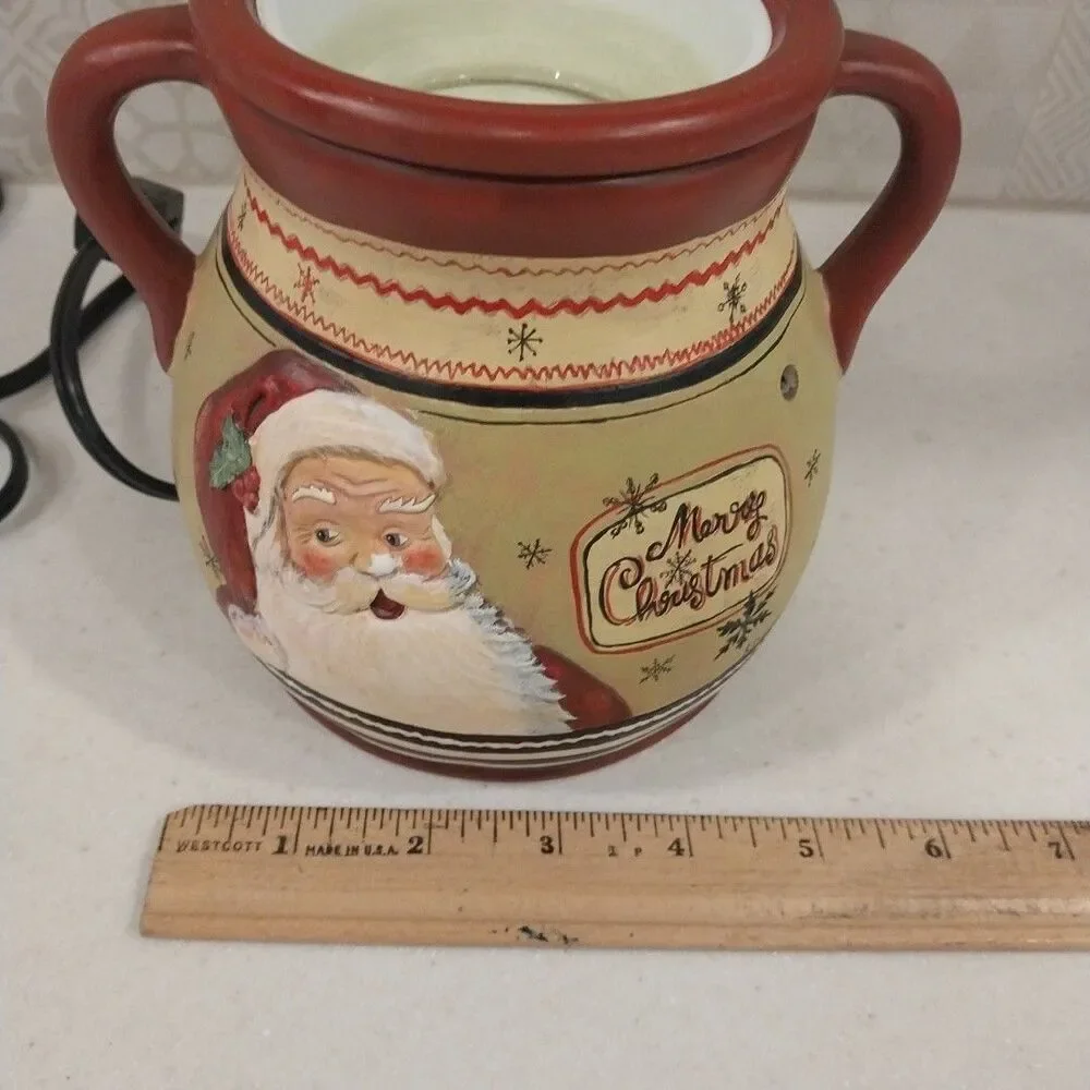 LANG Vintage Christmas Santa Electric Wax Melt Warmer Bean Pot Kimberly Poloson